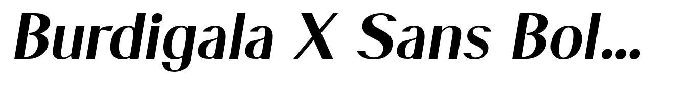 Burdigala X Sans Bold Italic